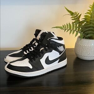 Women's Air Jordan Black and White High-Tops